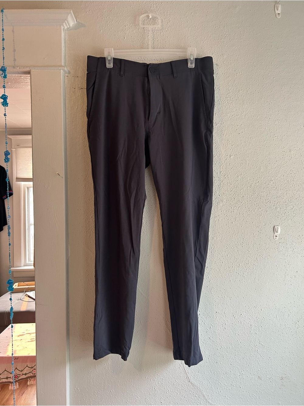 Reebok Men's Dark Gray Slim Chinos